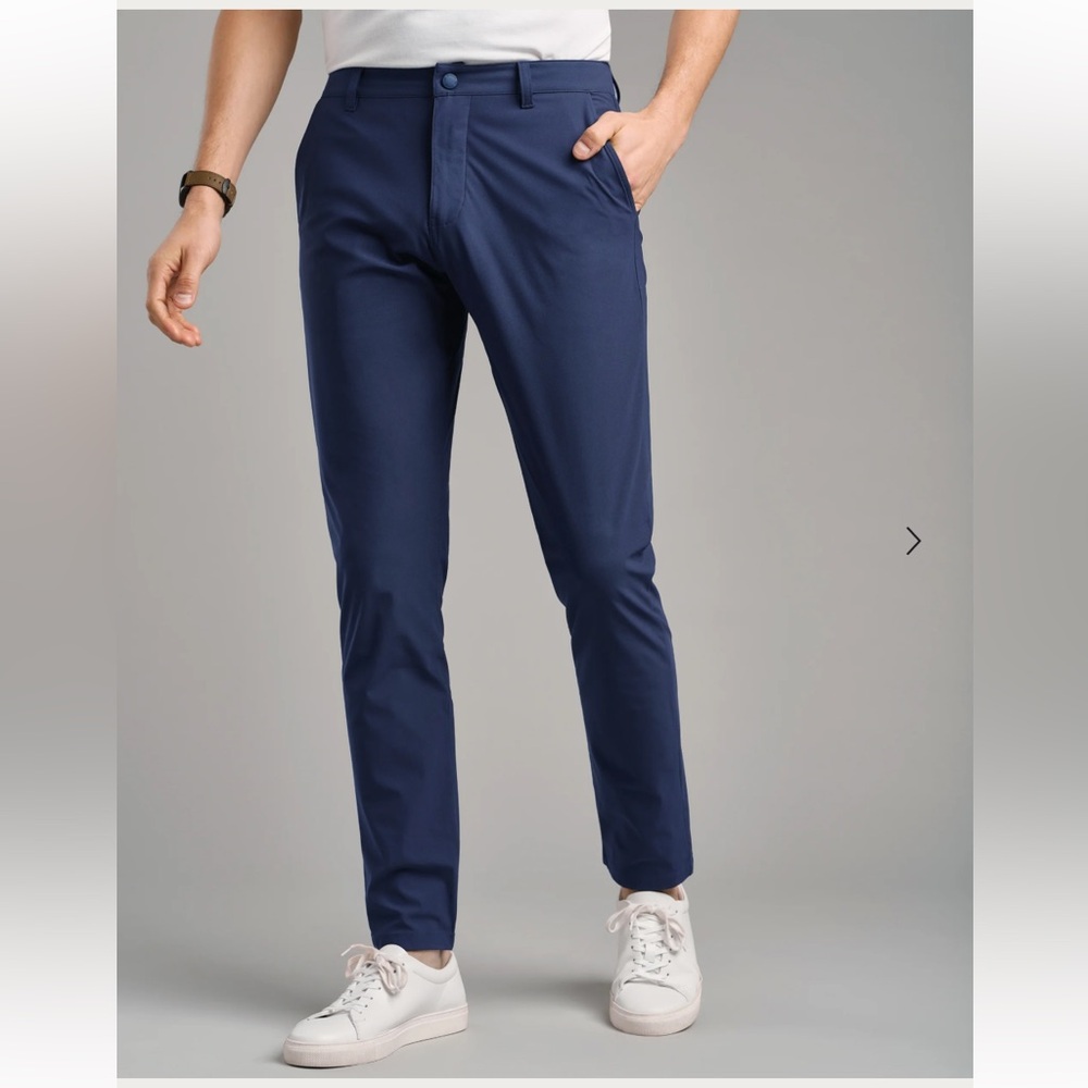 RHONE Slim Fit Navy Blue Chinos